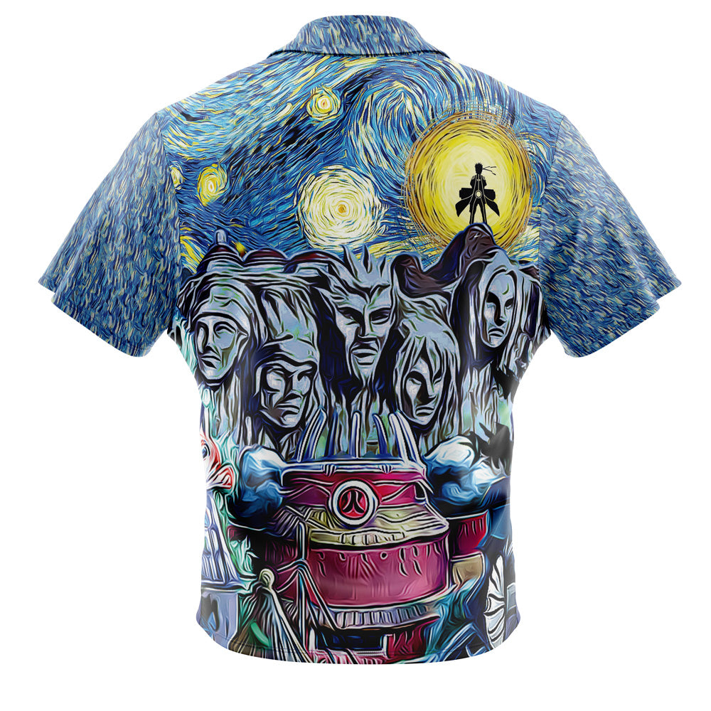 Shippuden Starry Ninetails Button Up Hawaiian Shirt