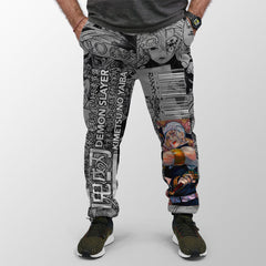 Uzui Tengen Manga Collage Demon Slayer Streetwear Sweatpants