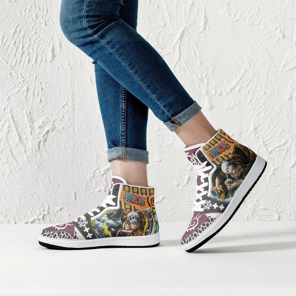 Trafalgar D. Law Wano One Piece Mid 1 Basketball Shoes
