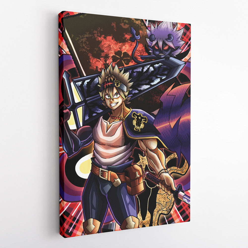 Trippy Asta x Liebe Black Clover Canvas Print Wall Art