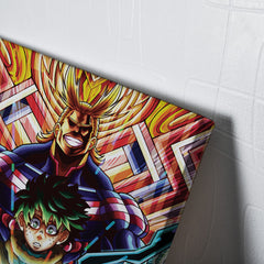 Trippy Deku x All Might My Hero Academia Canvas Print Wall Art
