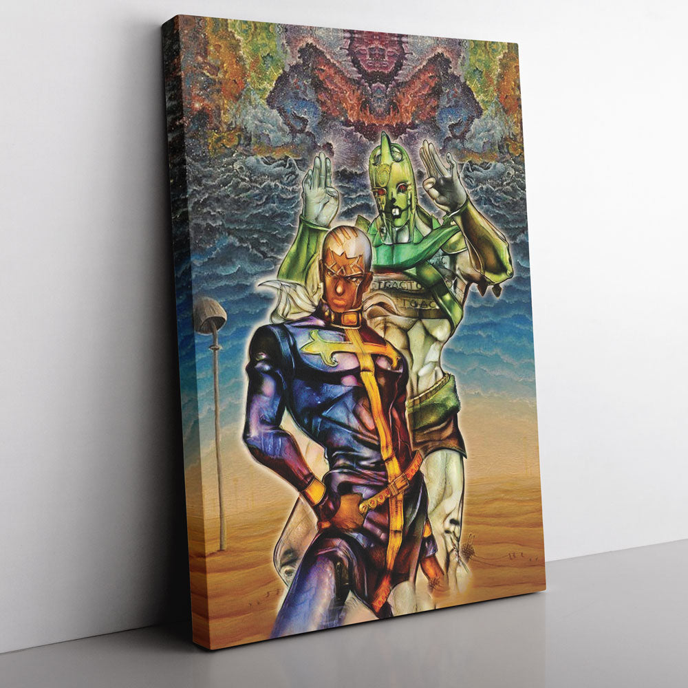 Trippy Enrico Pucci C-Moon Jojo's Bizarre Adventure Canvas Print Wall Art