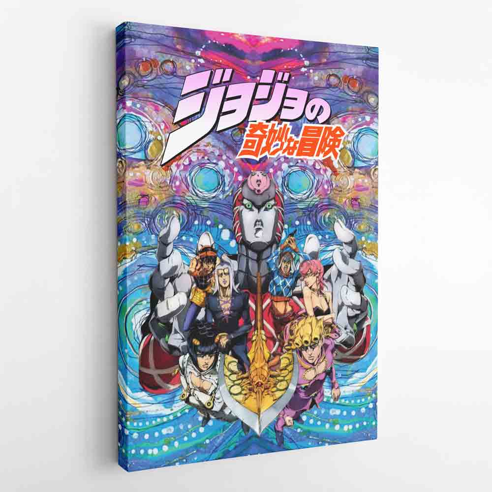 Trippy Golden Wind Squad Jojo's Bizarre Adventure Canvas Print Wall Art