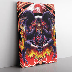 Trippy Meditating Itachi Akatsuki Naruto Canvas Print Wall Art