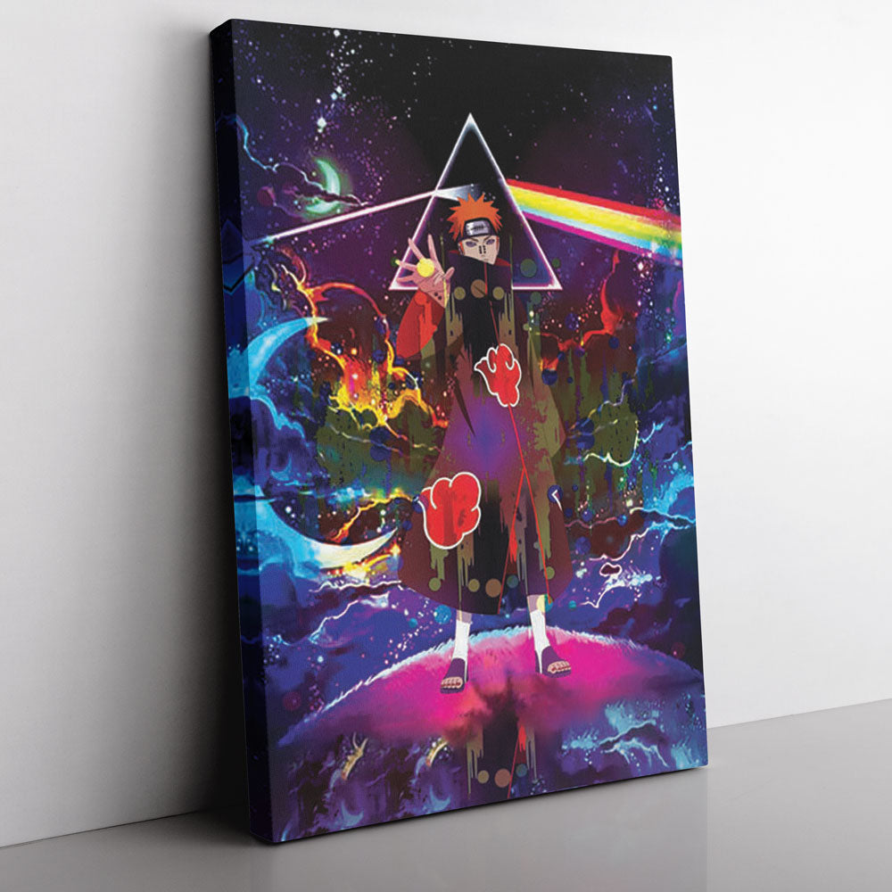 Trippy Naruto Akatsuki Astral Led Pain Canvas Print Wall Art