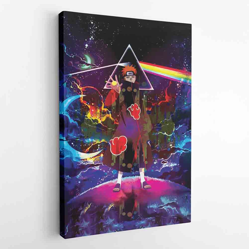 Trippy Naruto Akatsuki Astral Led Pain Canvas Print Wall Art