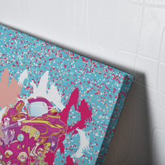 Trippy Neon FLCL Canvas Print Wall Art