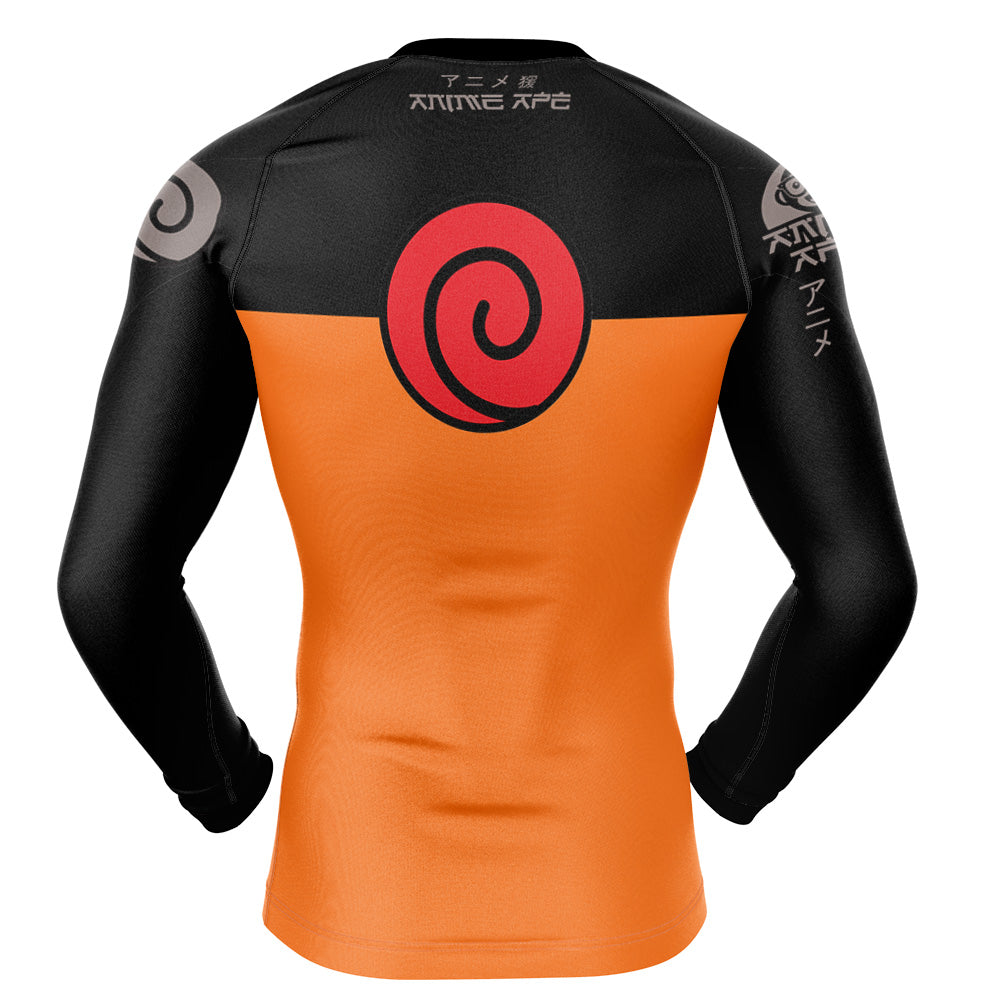 Shippuden Uzumaki Long Sleeve Rash Guard Compression Shirt