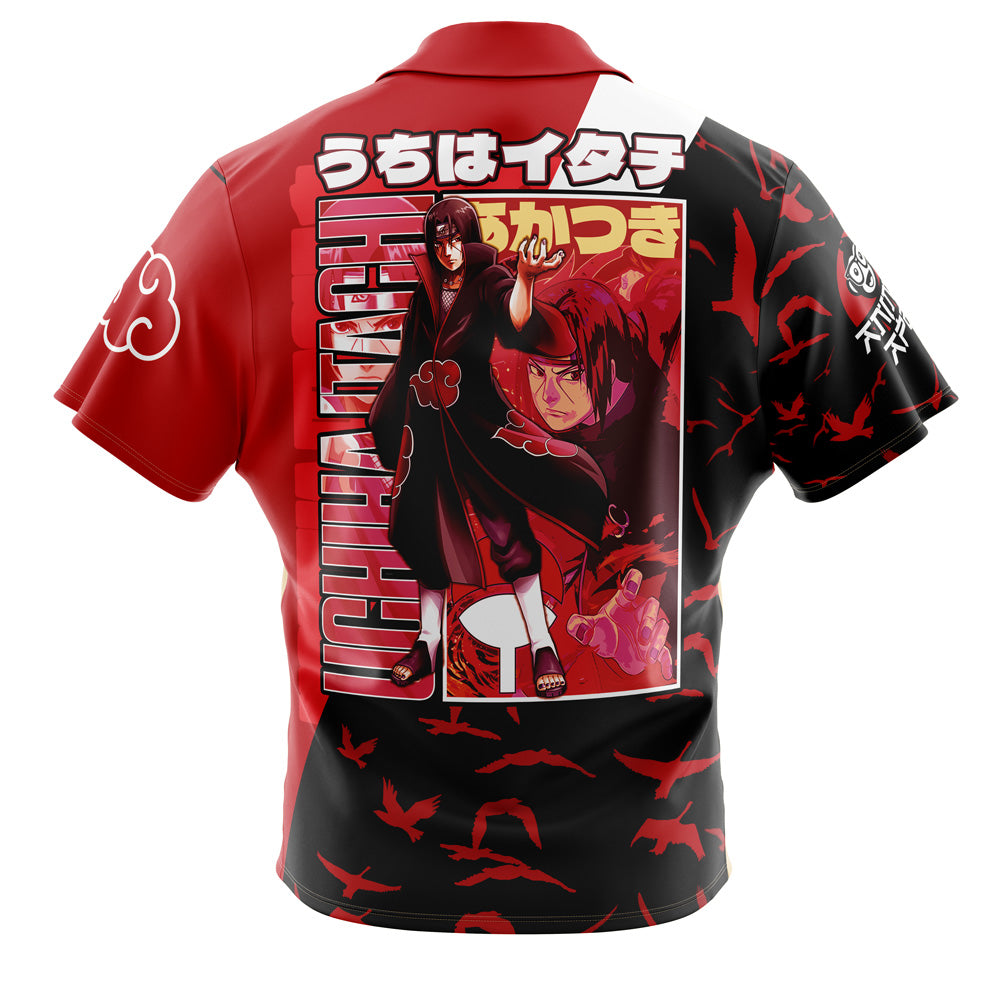 Uchiha Itachi Shippuden Button Up Hawaiian Shirt