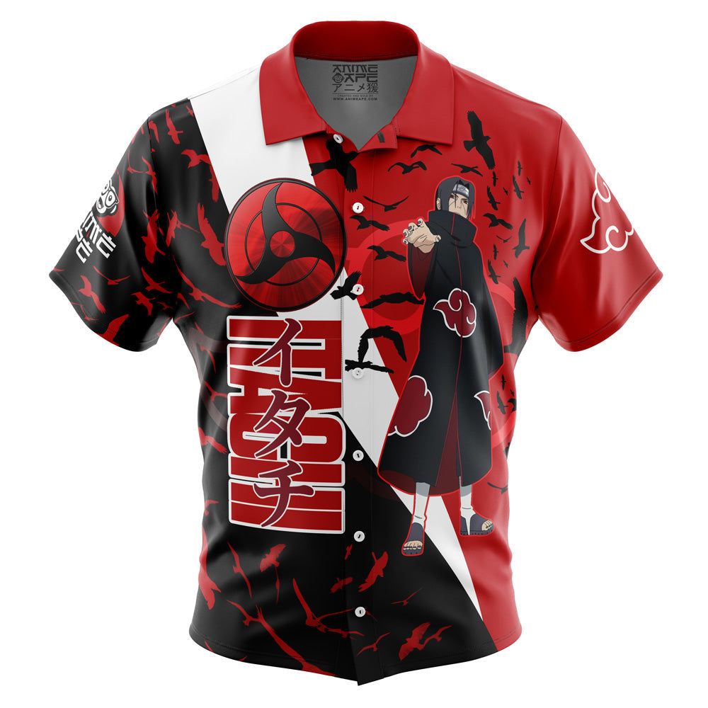 Uchiha Itachi Shippuden Button Up Hawaiian Shirt