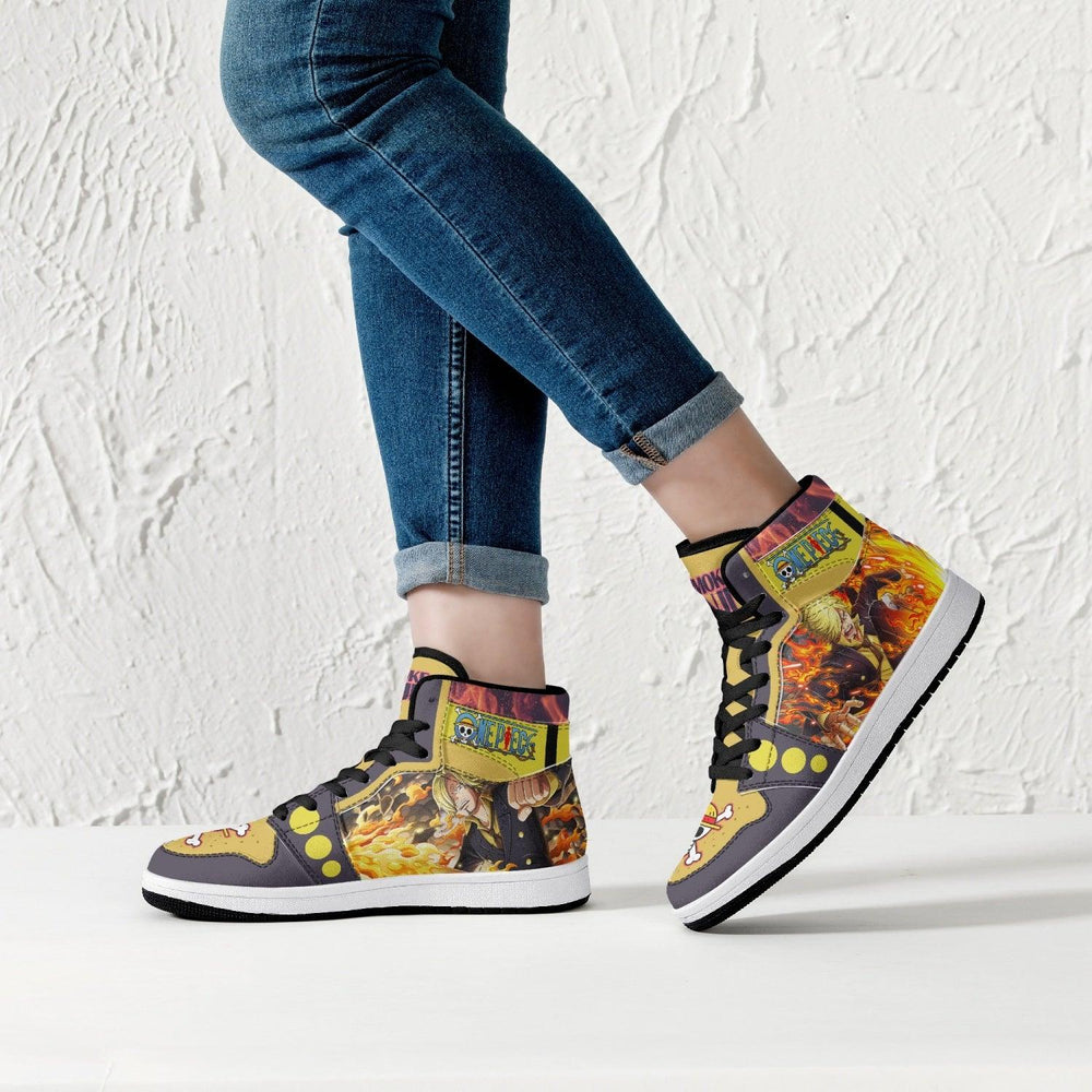 Vinsmoke Sanji Timeskip One Piece Mid 1 Basketball Shoes