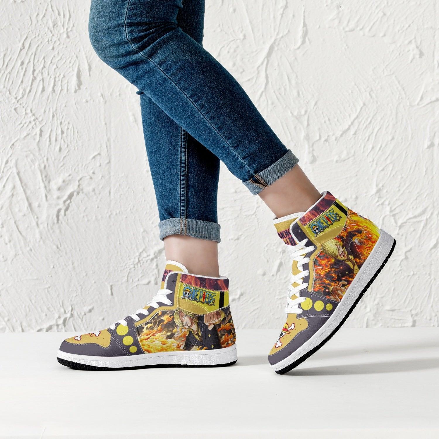 Vinsmoke Sanji Timeskip One Piece Mid 1 Basketball Shoes